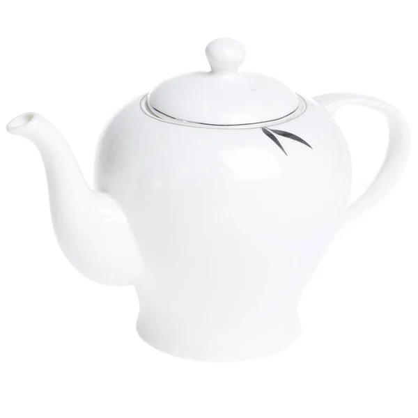 Panela de chá isolada no fundo branco — Fotografia de Stock