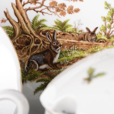 akşam yemeği boş Makro siyah arka plan üzerine hazır.