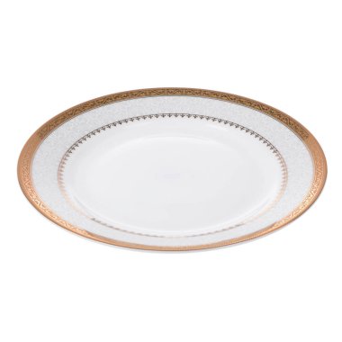 Beyaz arka plan üzerinde izole yemek tabağı boş