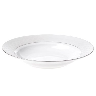 Beyaz arka plan üzerinde izole yemek tabağı boş