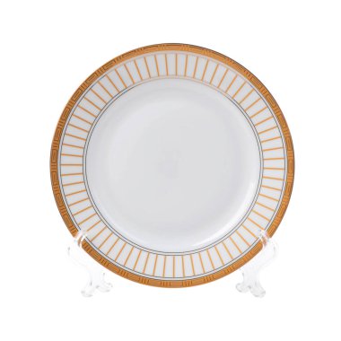 Beyaz arka plan üzerinde izole yemek tabağı boş