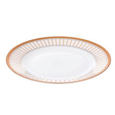 Beyaz arka plan üzerinde izole yemek tabağı boş