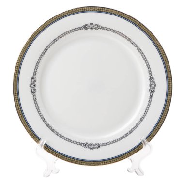 Beyaz arka plan üzerinde izole yemek tabağı boş