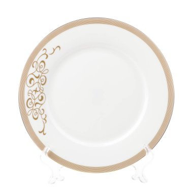 Beyaz arka plan üzerinde izole yemek tabağı boş