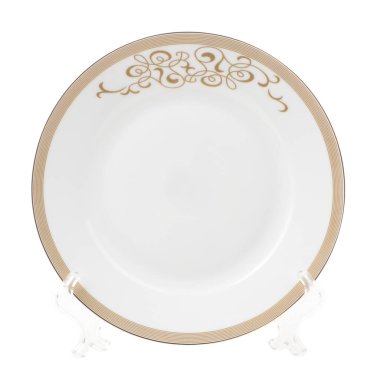 Beyaz arka plan üzerinde izole yemek tabağı boş