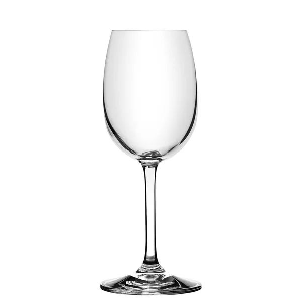 Szemüveg, a bor üres elszigetelt fehér background — Stock Fotó