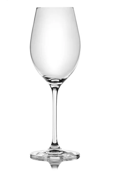 Szemüveg, a bor üres elszigetelt fehér background — Stock Fotó