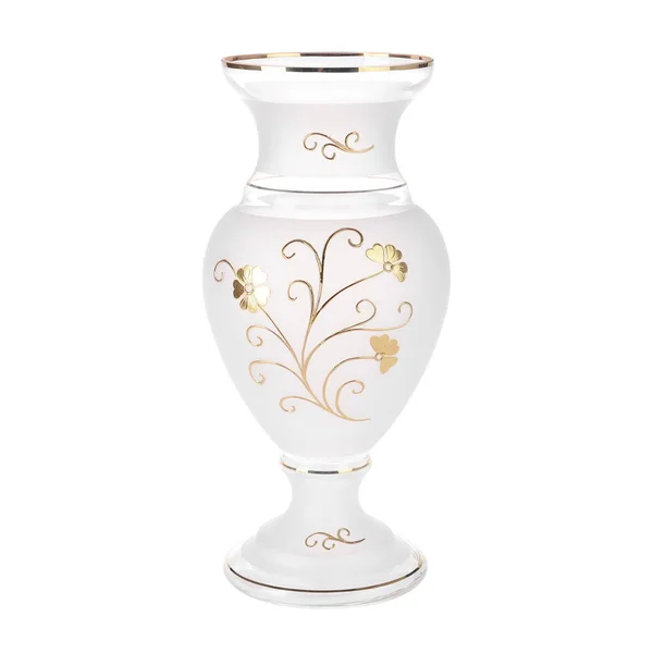 Beyaz arka plan üzerinde izole çiçek vazo boş