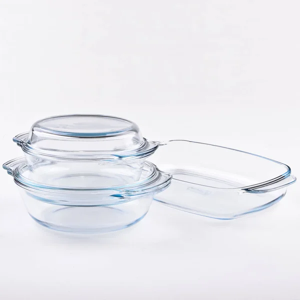 Glazen pot leeg geïsoleerd — Stockfoto