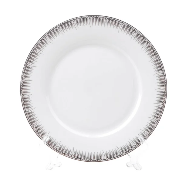 Plato de cena vacío aislado sobre fondo blanco — Foto de Stock