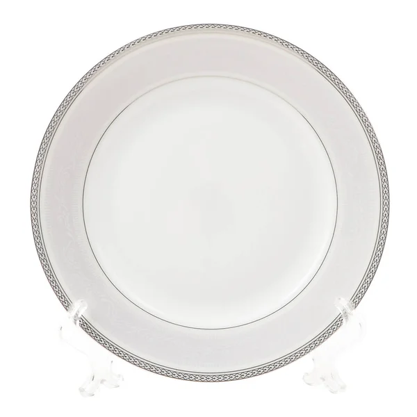 Dinner plate empty isolated on white background — Stock Photo, Image