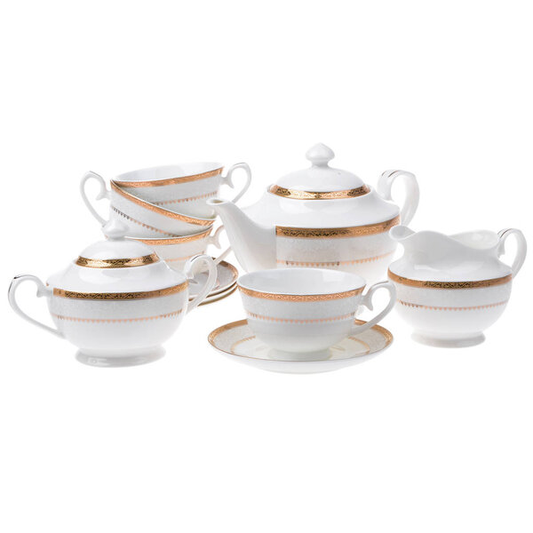 tea set empty isolated on white background