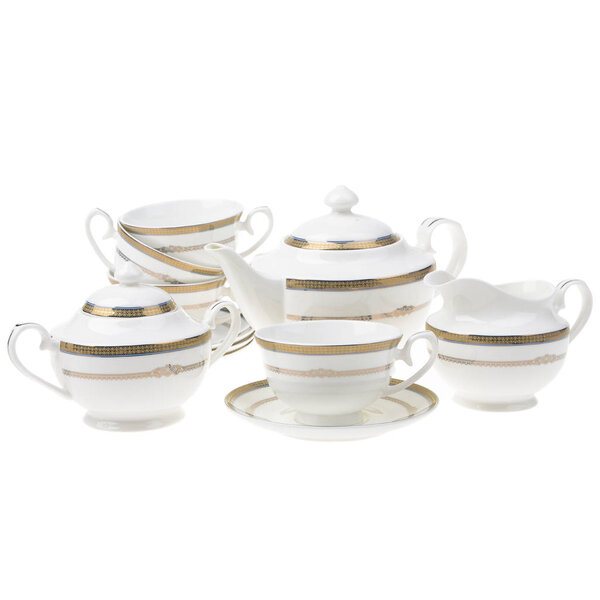 tea set empty isolated on white background