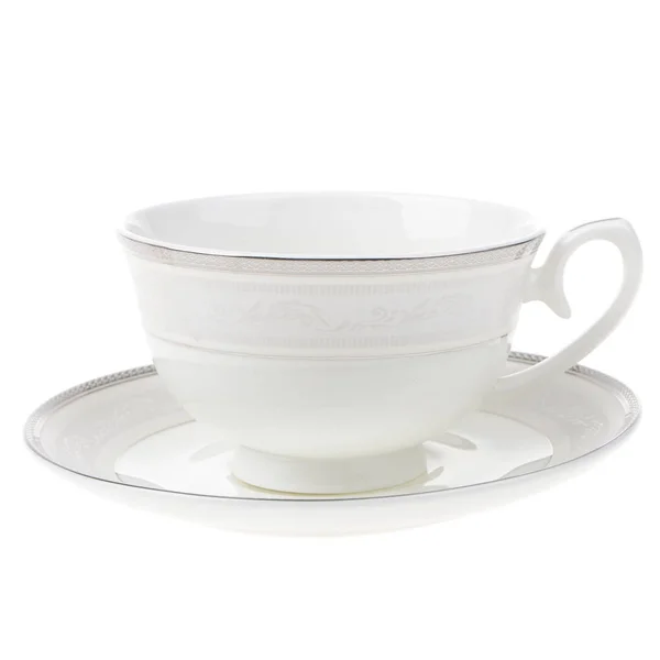 Puste filiżanki herbaty, izolowana na białym tle — Zdjęcie stockowe