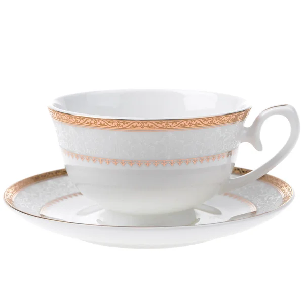 Чайна чашка порожня ізольована на білому фоні Ліцензійні Стокові Зображення