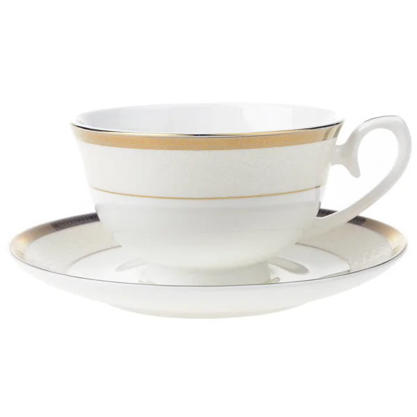 Чайна чашка порожня ізольована на білому фоні Стокове Зображення