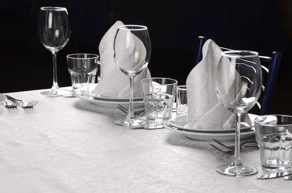 Table setting in restaurant Stock Image