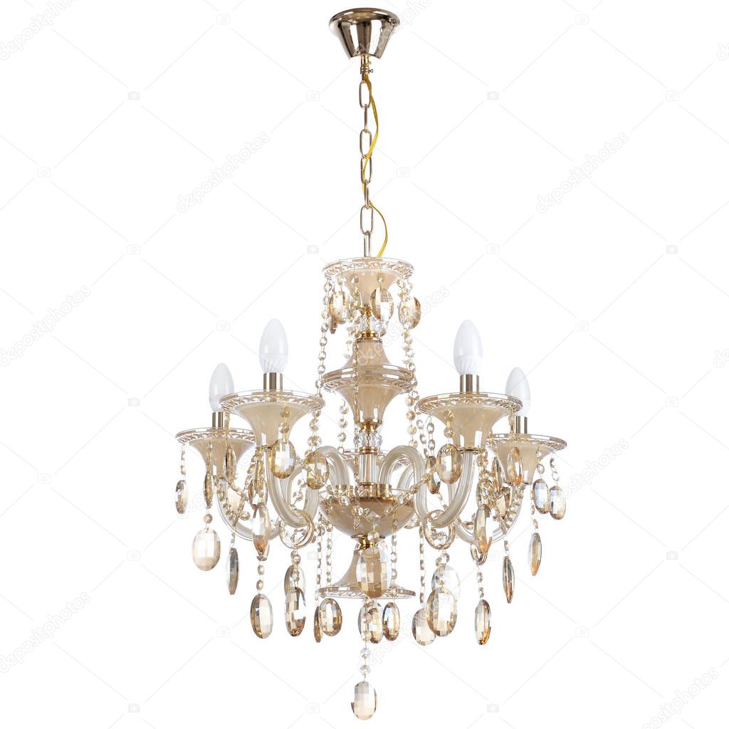 Crystal glass chandelier