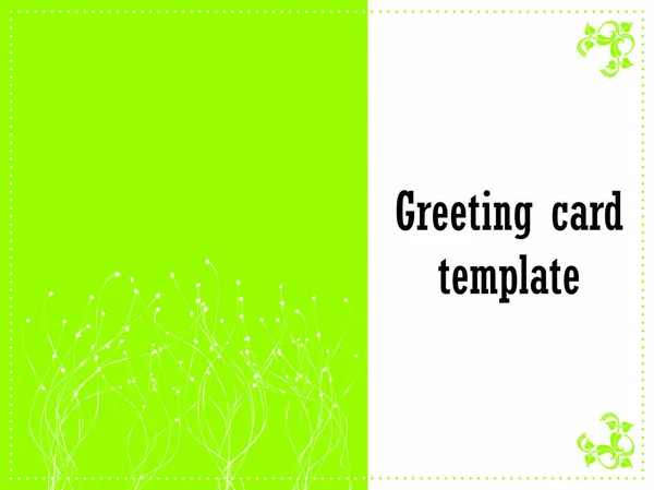Minimalist vector greeting card template — Stock Vector