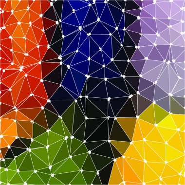 Renkli poligonal vektör arka plan