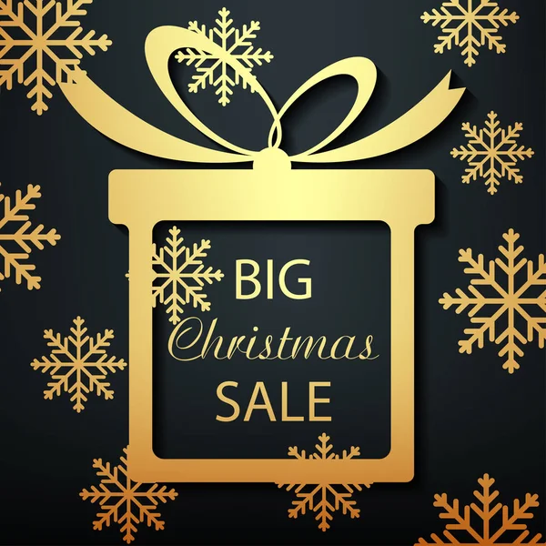 Big christmas sale template — Stock Vector