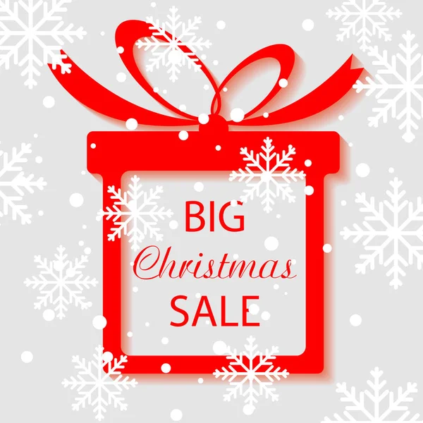 Big christmas sale template — Stock Vector