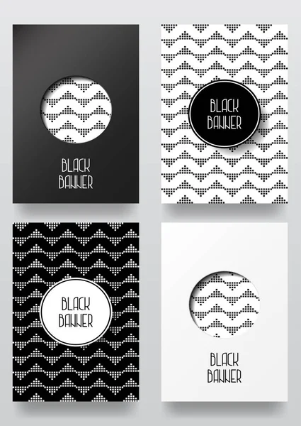 Black and white cards — Stock Vector
