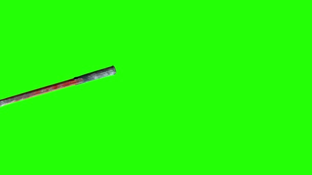 Used Vintage Old Handle Demolition Tool Animation Green Screen Editors — Stock Video