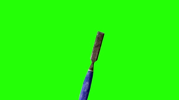 Used Vintage Old Handle Demolition Tool Animation Green Screen Editors — Stockvideo