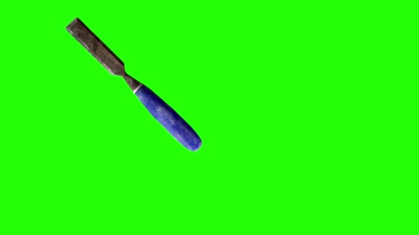 Used Vintage Old Handle Demolition Tool Animation Green Screen Editors — Stock Video