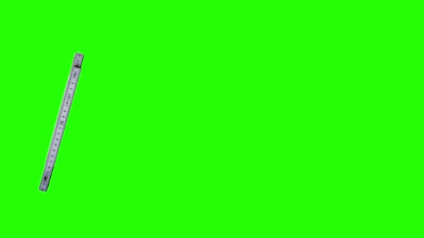 Used Vintage Measure Tool Animation Green Screen Chroma Key Editors — Stock Video