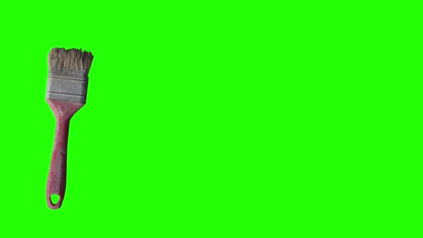 Used Vintage Painting Tool Animation Green Screen Chroma Key Editors — Stock Video