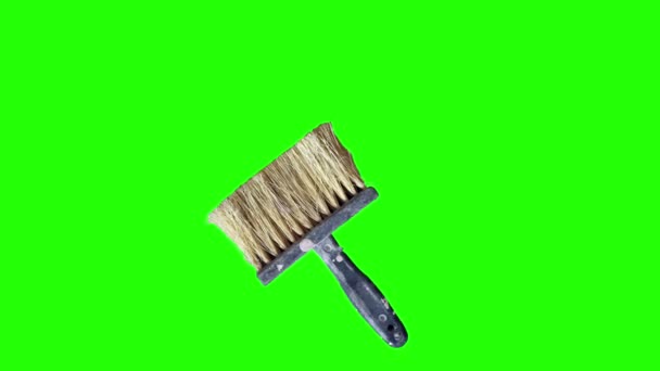 Used Vintage Painting Tool Animation Green Screen Chroma Key Editors — Stock Video