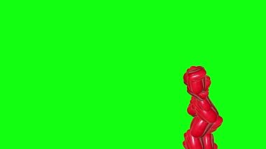 Kırmızı Peppers animasyon grubu, düzenlenebilir arkaplan, yeşil ekran krom anahtarı