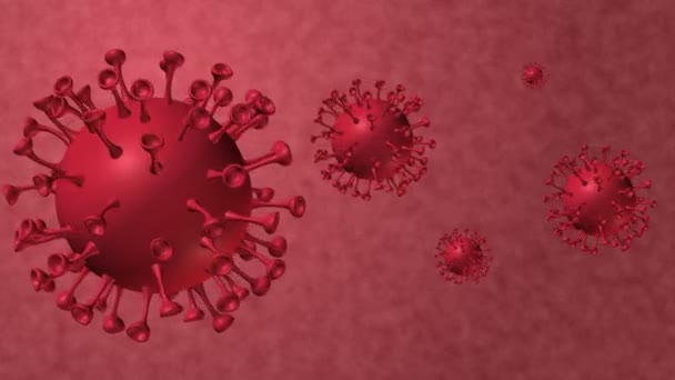 Corona Virus Animatie Achtergrond Lus — Stockvideo