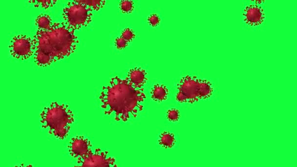 Grupp Covid Coronavirus Sömlös Loop Animation Element Grön Skärm Kroma — Stockvideo