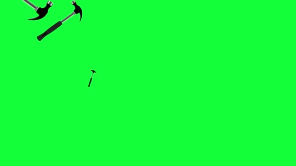 Hummer Tools Group Animation Green Screen Chroma Key Seamless Loop — Stock video