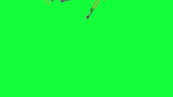 Плоскогубці Інструменти Падіння Анімації Зеленому Екрані Хром Ключ Графічні Елементи — стокове відео