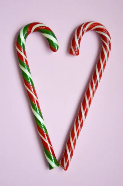 Christmas Candy Canes Candy Christmas New Year Candy Sticks Stripes Royalty Free Stock Images