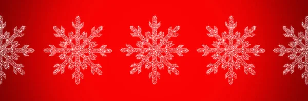 Witte Sneeuwvlokken Een Rode Achtergrond Gelukkig Nieuwjaar Vrolijk Kerstfeest Wintervakantie — Stockfoto