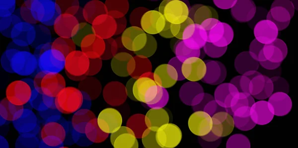 Colorful Festive Bokeh Bright Lights Merry Christmas Happy New Year — Stock Photo, Image