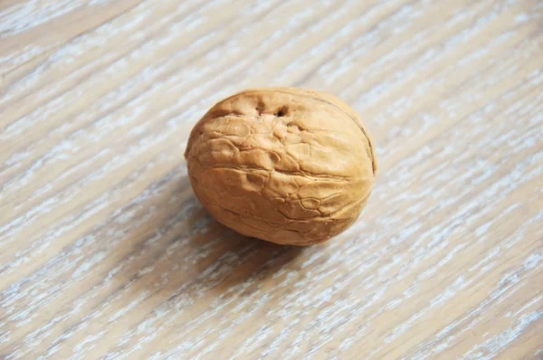 Walnut Light Background Proper Nutrition Nut Shell — Stockfoto