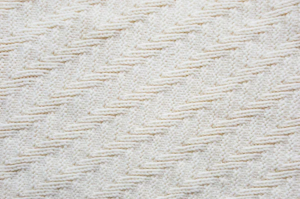 Texture Fabric White Knitted Pattern Background — Stock Photo, Image