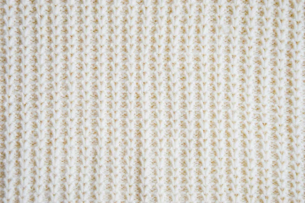 Texture Fabric White Knitted Pattern Background — Stock Photo, Image