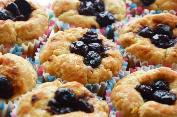 Chignon Cerise Des Gâteaux Frais Faits Maison Délicieux Gâteau — Photo