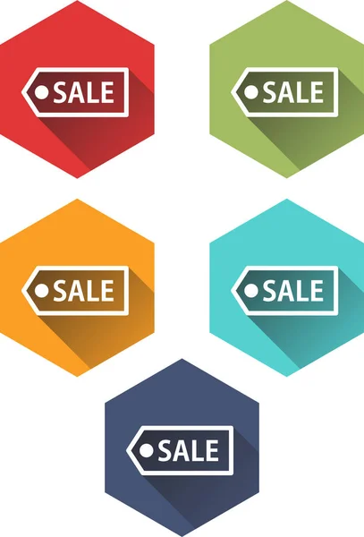 Design vintage sale icons for shopping — Stock Vector