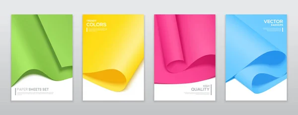 Kolorowych kartek, broszura szablony — Wektor stockowy