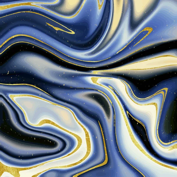 Farbe Marmor Texturen mit Gold — Stockvektor