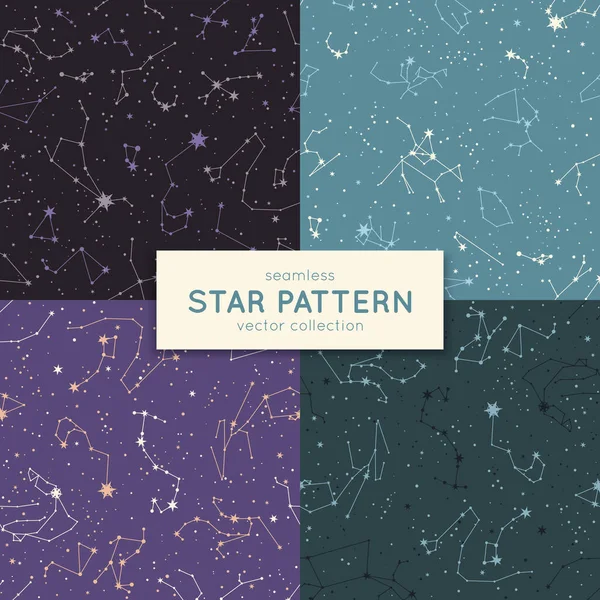 Set of seamless star pattern. — Wektor stockowy