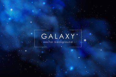 Cosmos background with realistic stardust, nebula and shining stars. Colorful galaxy backdrop.